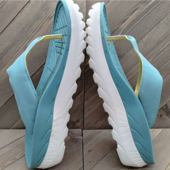 Vionic Rejuvenate Recovery Sandals Mens‎ Size 10.5 Green White Comfort Cushioned - Picture 7 of 9